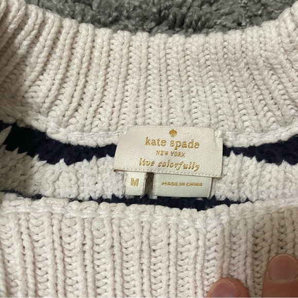kate spade Sweaters - Kate spade Black and White Crew Neck Sweater